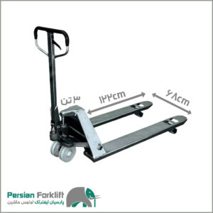 جک پالت دستی گالوانیزه ۳تن, عرض ۶۸, طول شاخک 122